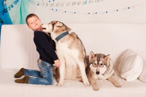 Фото ребенка с собаками